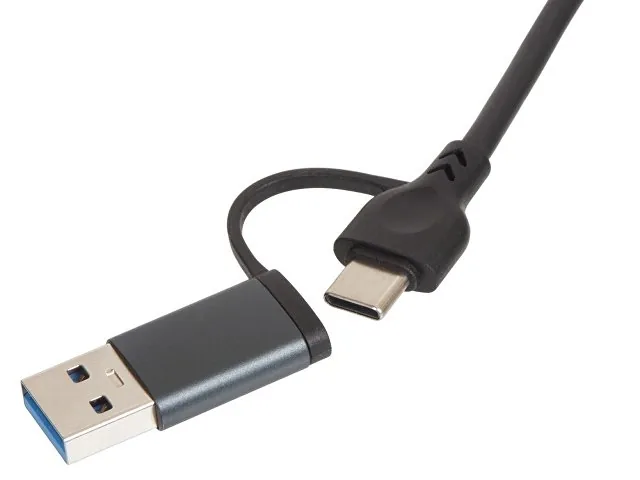 USB-хаб «Command» с коннектором 2-в-1 USB-C и USB-A, 2.0/3.0 фото 5