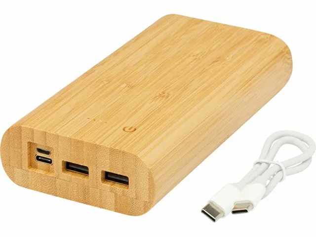 Портативное зарядное устройство «Tulda» из бамбука, 20000 mAh фото 5
