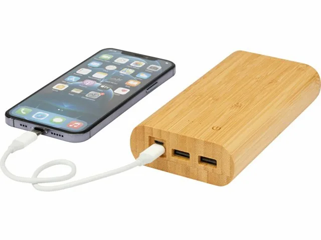 Портативное зарядное устройство «Tulda» из бамбука, 20000 mAh фото 6