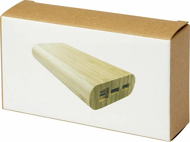 Портативное зарядное устройство «Tulda» из бамбука, 20000 mAh фото 7