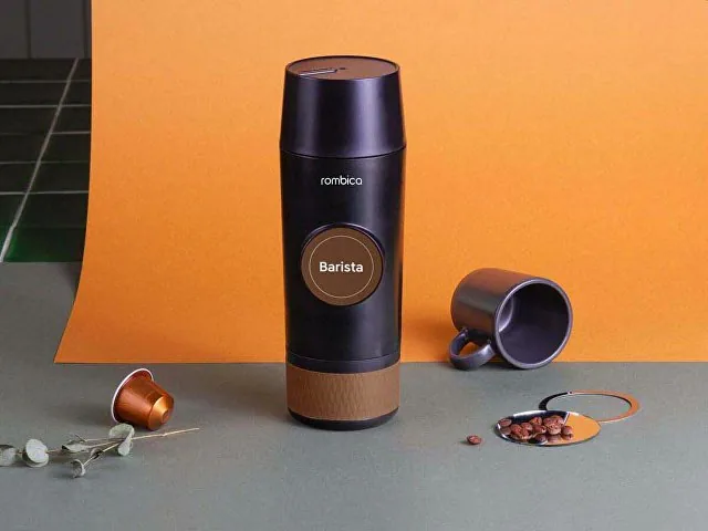 Портативная кофемашина «Barista» c быстрой зарядкой с логотипом Rombica фото 8
