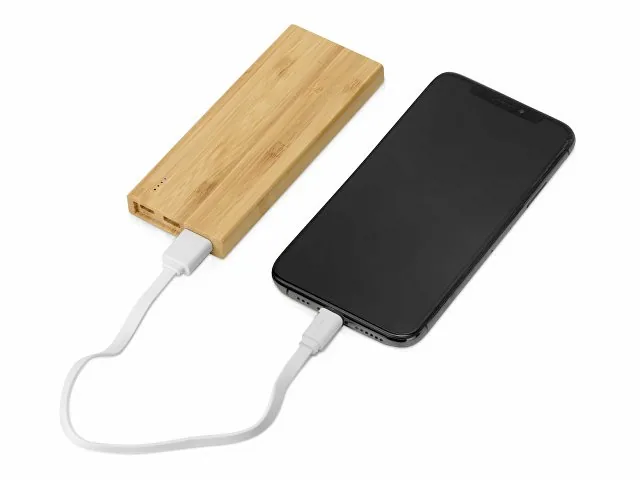 Внешний аккумулятор из бамбука «Bamboo», 5000 mAh фото 2
