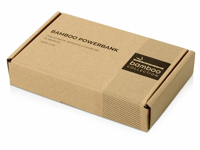 Внешний аккумулятор из бамбука «Bamboo», 5000 mAh фото 11