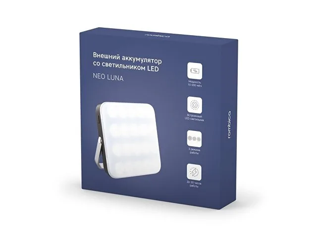 Внешний аккумулятор со светильником LED «NEO Luna», 10000 mAh фото 4
