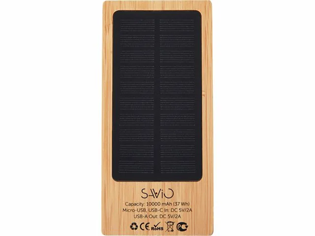 Внешний аккумулятор с подсветкой лого и солнечной панелью «Reedia S1», 10000 mAh фото 3