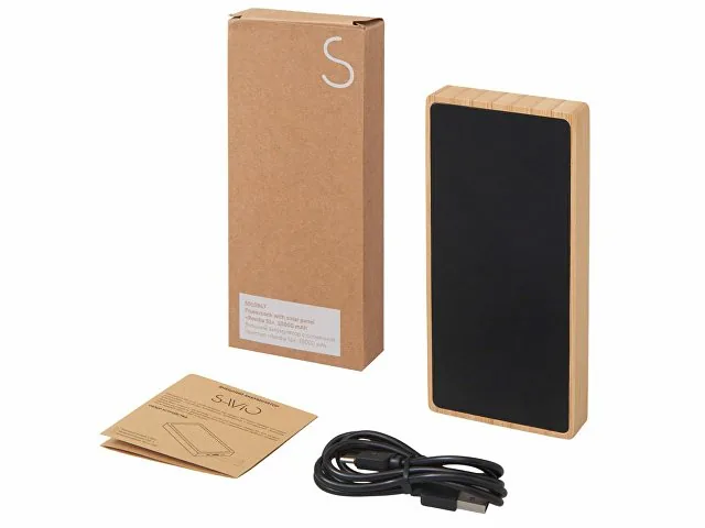 Внешний аккумулятор с подсветкой лого и солнечной панелью «Reedia S1», 10000 mAh фото 7