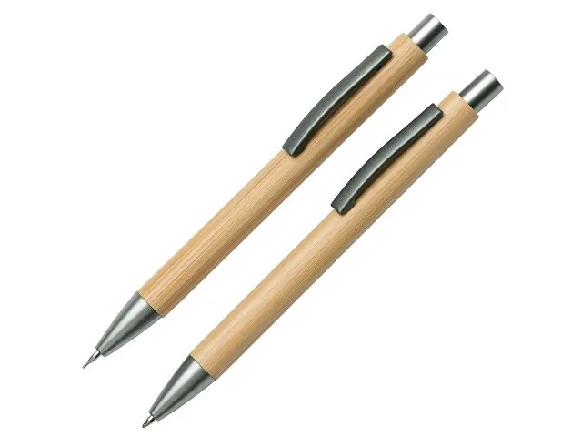 Подарочный набор «Tender bamboo» с шариковой ручкой и механическим карандашом из бамбука фото 2