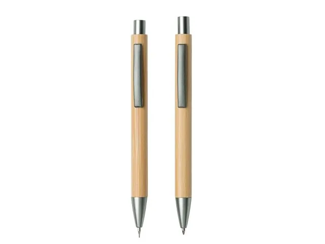 Подарочный набор «Tender bamboo» с шариковой ручкой и механическим карандашом из бамбука фото 3