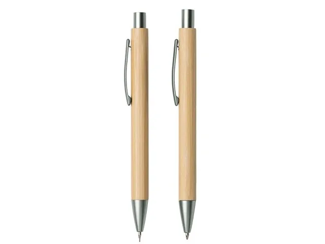 Подарочный набор «Tender bamboo» с шариковой ручкой и механическим карандашом из бамбука фото 4