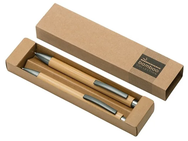 Подарочный набор «Tender bamboo» с шариковой ручкой и механическим карандашом из бамбука фото 5