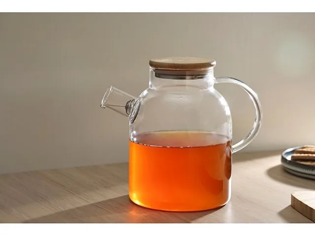 Стеклянный чайник с бамбуковой крышкой «Sencha M» фото 10