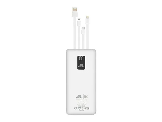 Внешний аккумулятор с дисплеем и встроенными кабелями VA2220, 20000 mAh фото 8