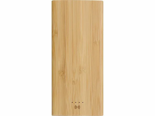 Внешний беспроводной аккумулятор из бамбука «Bamboo Air», 10000 mAh фото 4