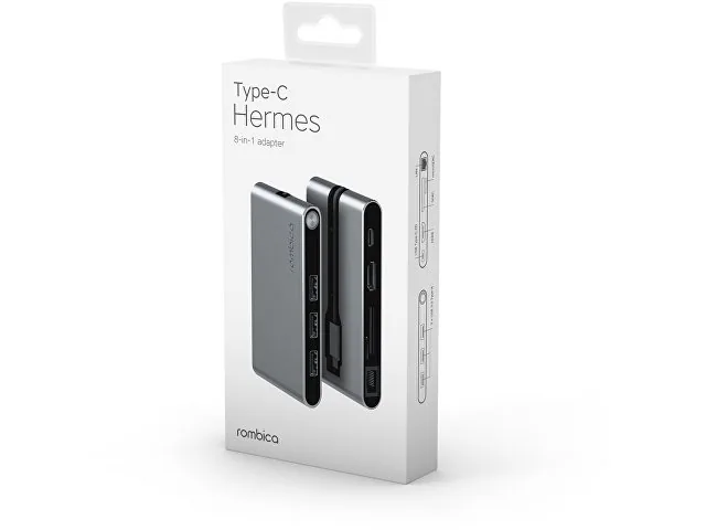 Хаб 8-в-1 Type-C «Hermes», USB 3.0 x 3, Type-C PD, HDMI, LAN, картридер фото 5