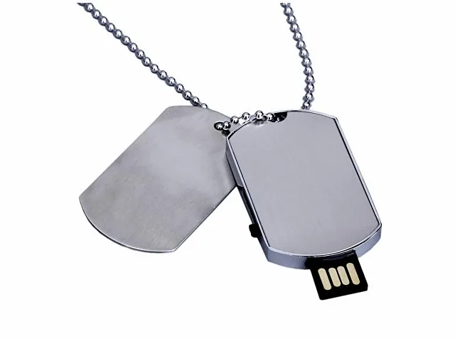 USB 2.0-флешка на 128 Гб в виде армейского жетона фото 3