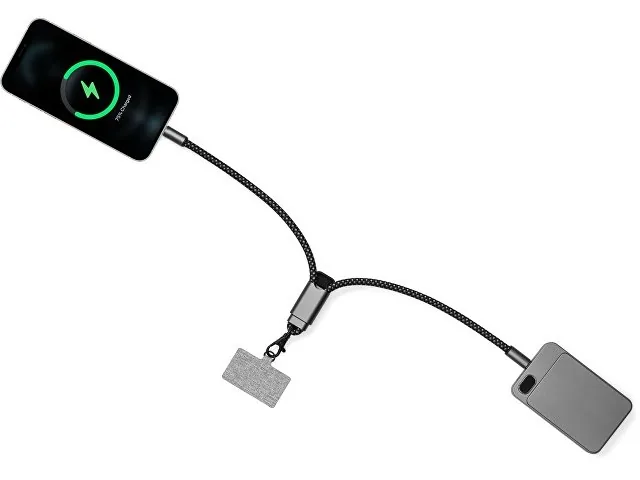 Ремешок-держатель для телефона с зарядным кабелем USB-C - USB-C «Lany Wristband Charge Eco» фото 13