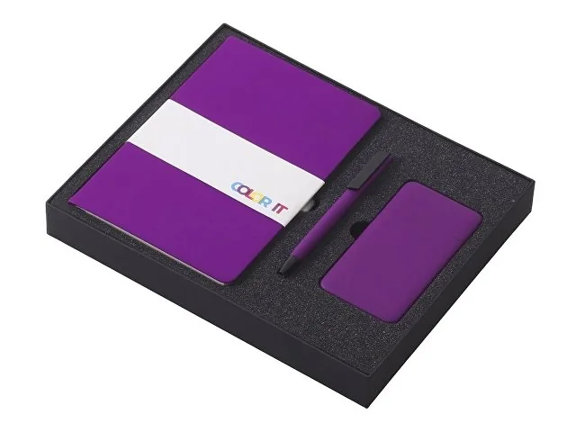 Подарочный набор «COLOR IT» c блокнотом, ручкой и повербанком, 5000 mAh фото 2
