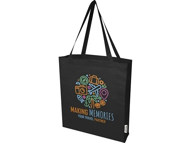 Эко-сумка «Madras» с ластовицей из переработанного хлопка фото 6