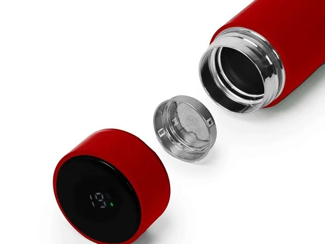 Термос FAMILY MARK LED, индикатор, soft touch фото 2