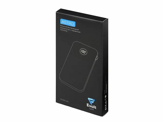 Внешний беспроводной аккумулятор с подсветкой лого «Astro», soft-touch, 10000 mAh фото 11