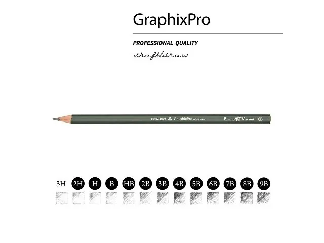 Набор из 12 чернографитовых карандашей «Sketch & Art» 2Н - 9В фото 2