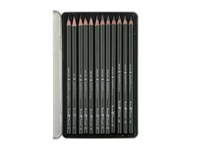 Набор из 12 чернографитовых карандашей «Sketch & Art» В - 14В фото 3