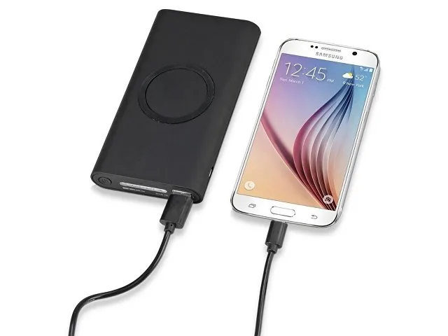 Набор из внешнего аккумулятора и беспроводной зарядки «Force», 8000 mAh фото 3