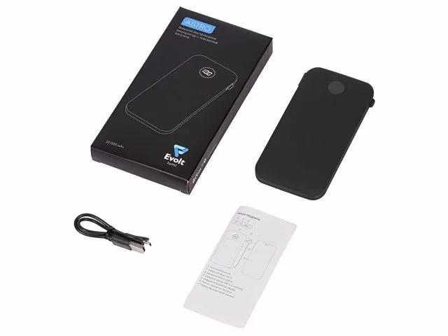 Внешний аккумулятор с подсветкой лого «Astro», soft-touch, 10000 mAh фото 9