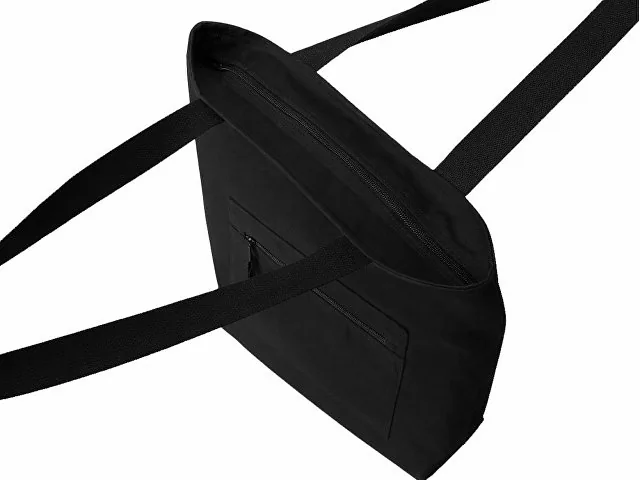 Сумка на молнии Zipper Neo из хлопка 280 г c карманом на молнии спереди фото 5