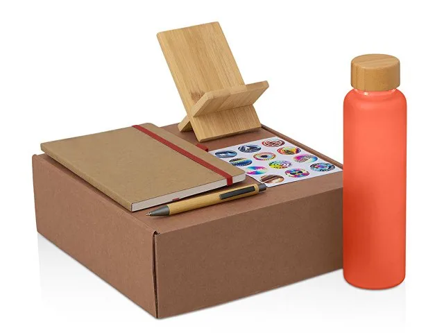 Набор «Wooden» с бутылкой, блокнотом, ручкой и подставкой для телефона