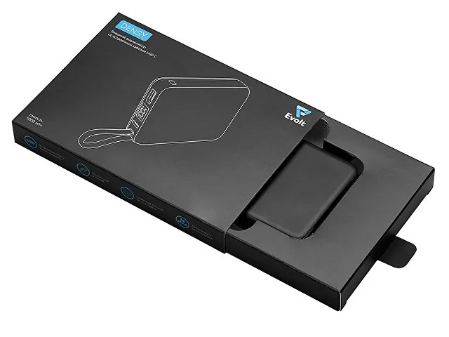 Внешний аккумулятор со встроенным кабелем USB-C «Дэнси», 5000 мАч фото 5