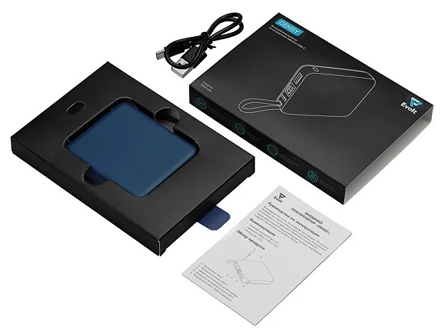 Внешний аккумулятор со встроенным кабелем USB-C «Дэнси», 5000 мАч фото 6