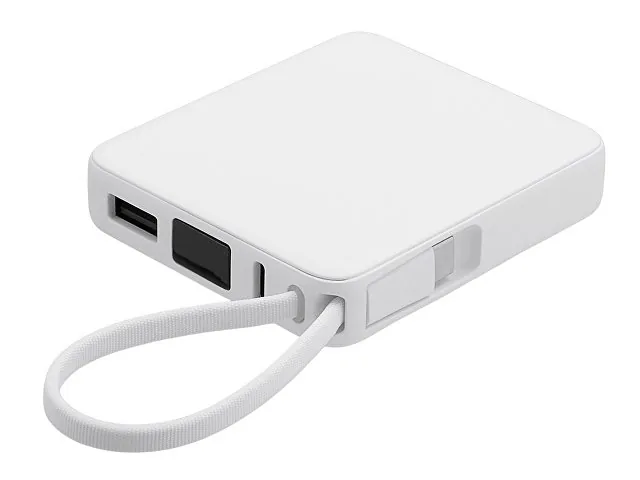 Внешний аккумулятор со встроенным кабелем USB-C «Дэнси», 5000 мАч фото 2