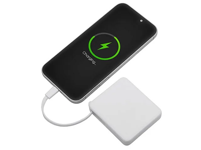 Внешний аккумулятор со встроенным кабелем USB-C «Дэнси», 5000 мАч фото 3