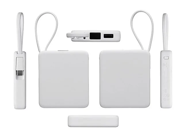 Внешний аккумулятор со встроенным кабелем USB-C «Дэнси», 5000 мАч фото 4