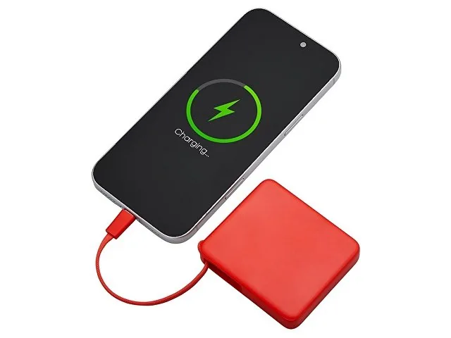 Внешний аккумулятор со встроенным кабелем USB-C «Дэнси», 5000 мАч фото 3
