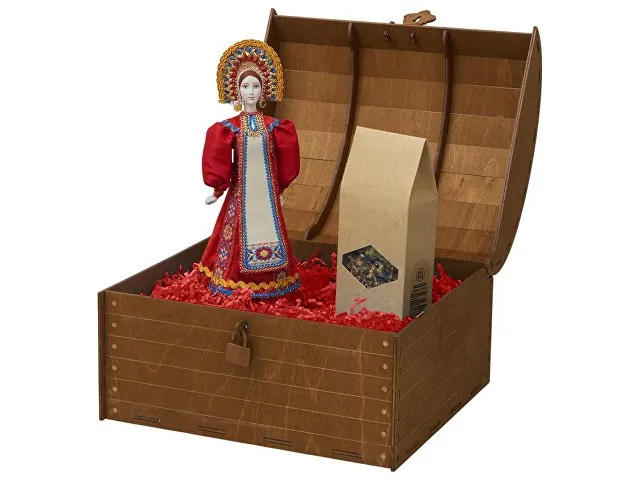 Подарочный набор: кукла фарфоровая, чай "Малина с мятой" фото 4