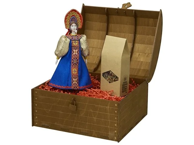 Подарочный набор: кукла фарфоровая, чай "Малина с мятой" фото 2