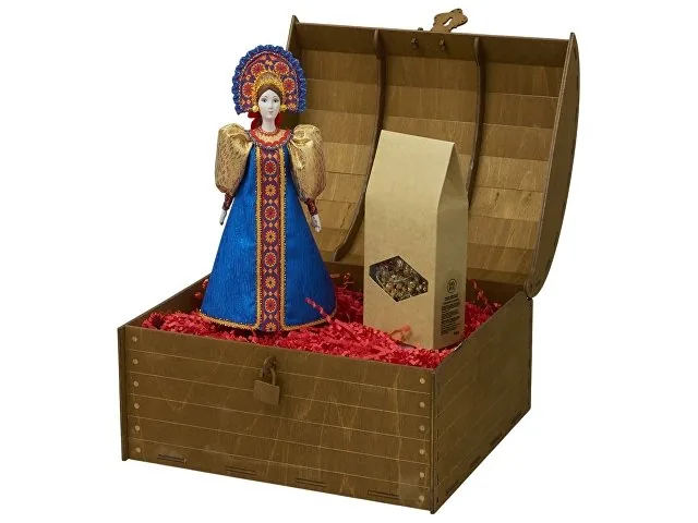 Подарочный набор: кукла фарфоровая, чай "Малина с мятой" фото 4