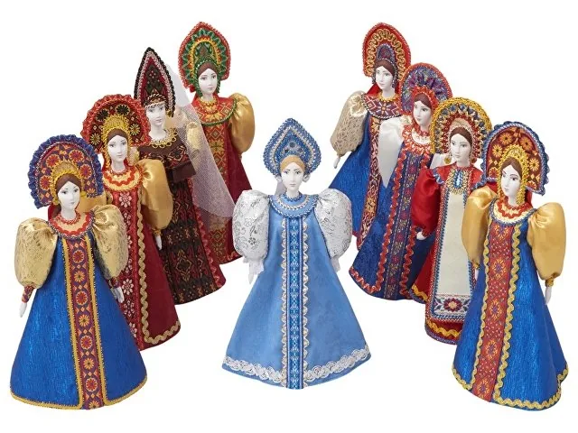 Подарочный набор: кукла фарфоровая, мёд с гецким орехом фото 6