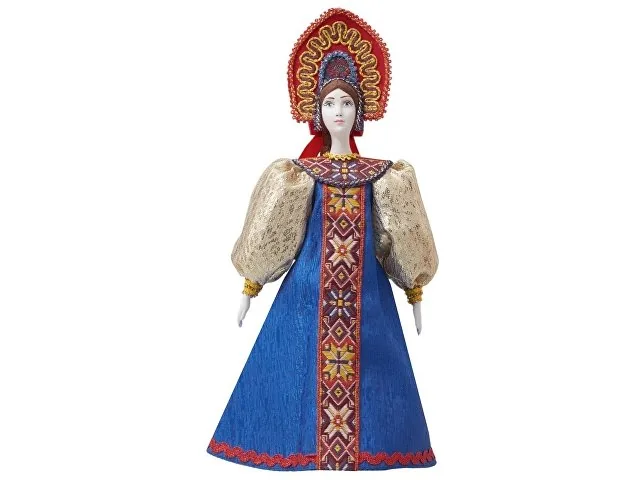 Подарочный набор: кукла фарфоровая, мёд с гецким орехом фото 16