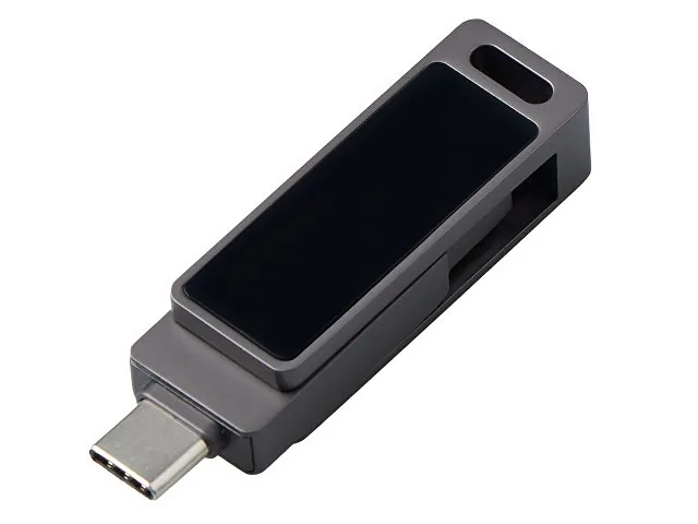 USB3.0/ Type-C флешка 2в1 на 32 ГБ «Спинлайт» с подсветкой фото 3