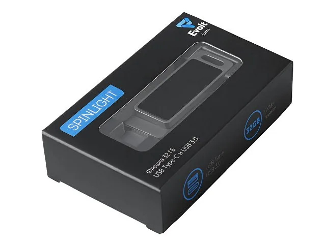 USB3.0/ Type-C флешка 2в1 на 32 ГБ «Спинлайт» с подсветкой фото 9