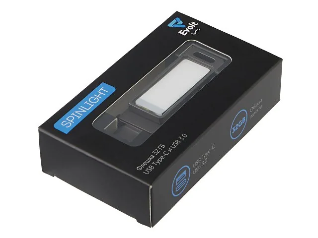 USB3.0/ Type-C флешка 2в1 на 32 ГБ «Спинлайт» с подсветкой фото 10