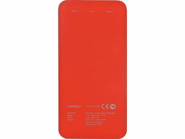 Внешний аккумулятор «NEO PB100», soft touch, 10000 mAh фото 4