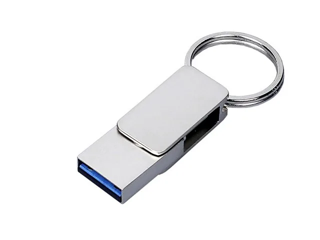 USB 2.0- флешка «Mercury» на 32 Гб с поворотным механизмом и дополнительным разъемом Type-C фото 2