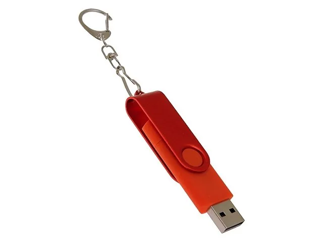 USB 3.0- флешка на 32 Гб с поворотным механизмом и дополнительным разъемом Type-C фото 3