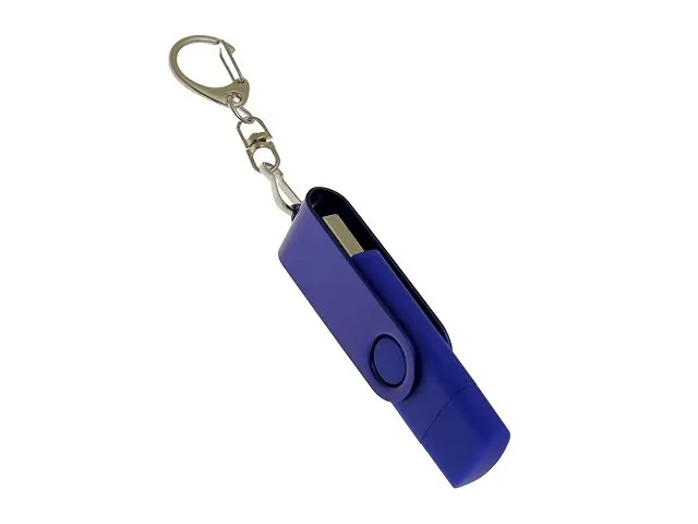 USB 3.0- флешка на 256 Гб с поворотным механизмом и дополнительным разъемом Type-C фото 2
