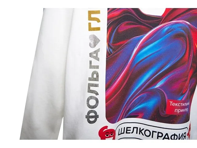 Худи оверсайз «Alpha.01» унисекс, с миксом видов нанесения фото 11