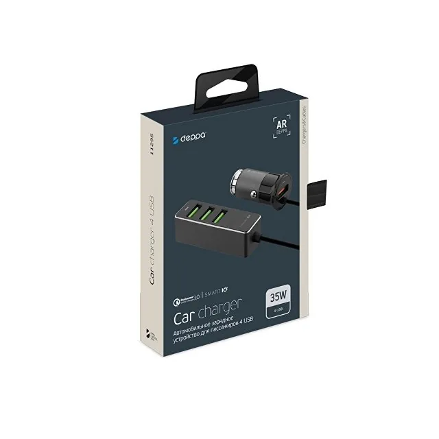 АЗУ 1 USB + 3 USB для пассажиров, QC 3.0, 7Аa фото 5